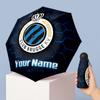 Club Brugge FC Manual Five Fold 8 Rib Umbrella Support Custom Text, Lightweight Travel Umbrella