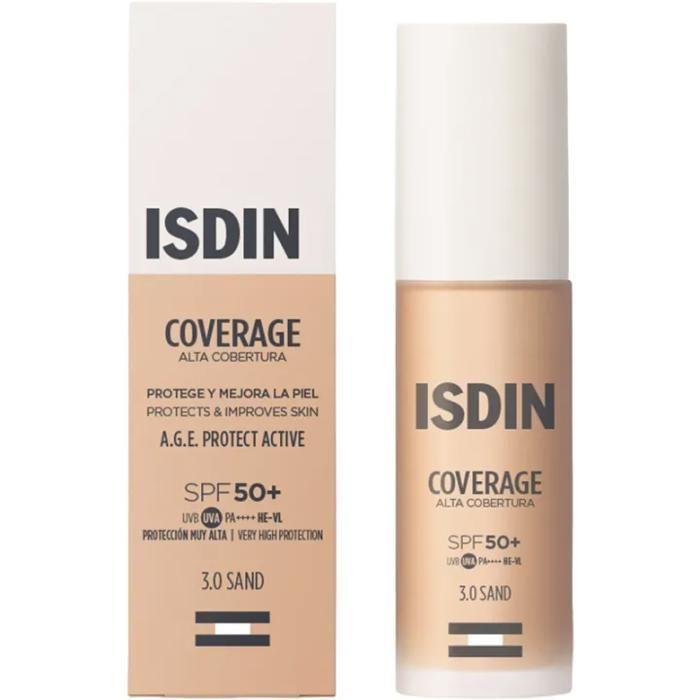 -Isdin Coverage Haute Couvrance Fond de Teint SPF50+ 30 ml (Teinte : 2.0 Beige)