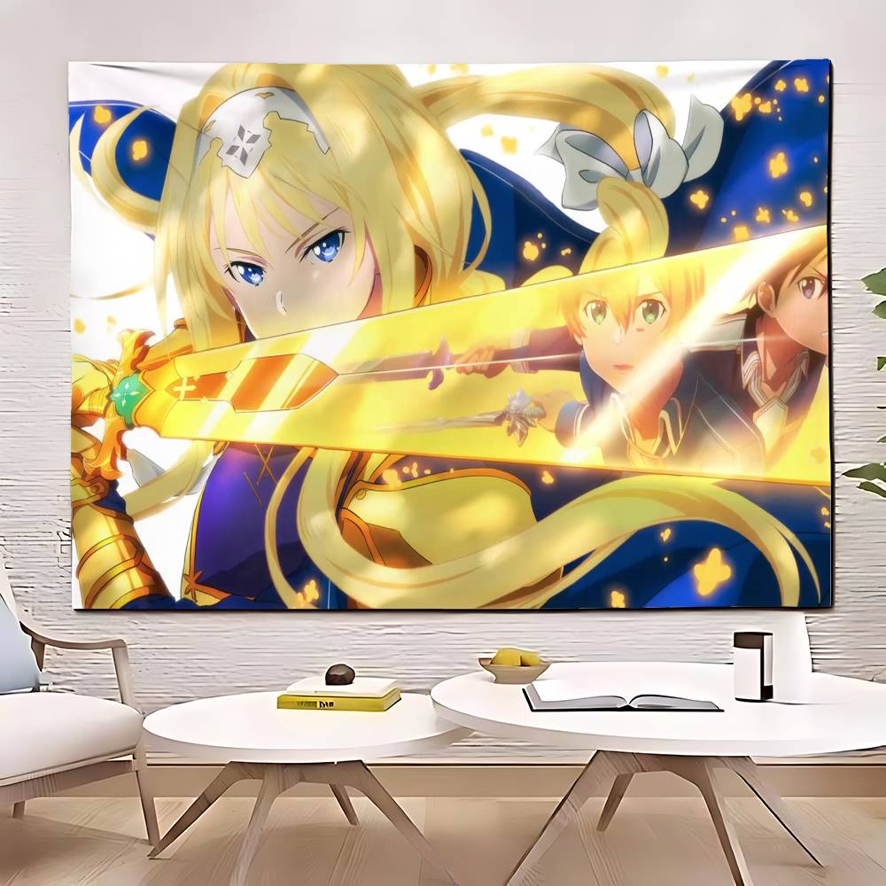 SSword Art Online Tapestry Customizable Tapestries Of Various Styleswall Hangings Celebrity Photo Printingwall Hangings