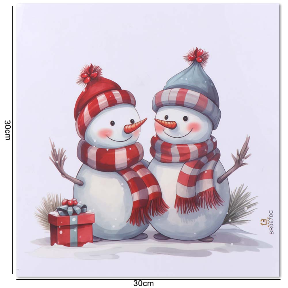 3pcs Cartoon Christmas Wall Sticker Snowman Snowflakes Wallpaper New Year Windows Stickers  Gift