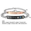 Kpop Couples Matching Charm Bracelet Y2k Gifts For Women Boyfriend Cuban Link Chain Zircon Stainless Steel Jewelry Nct Wholesale