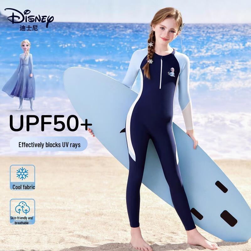 

Disney Girls Long Sleeve One-Piece Rash Guard Swimsuit 120