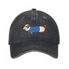 Black Vintage Baseball Cap With Dachshund New Vintage Washed Cotton Baseball Cap Parent Kids Sun Hats