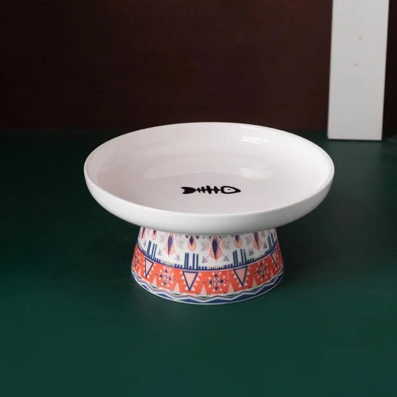

Керамическая миска для кошек, богемные кормушки для домашних животных, кормушки для воды, маленькие собаки, выращенные для питья и еды