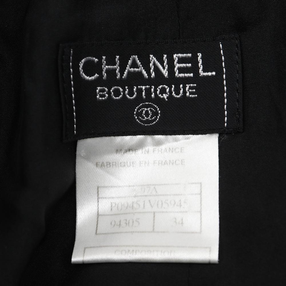 CHANEL Pleated skirt skirt P09451V05945 97A black wool/Nylon Women Used