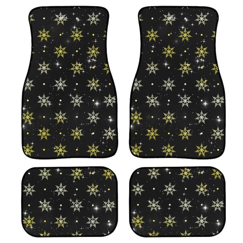 Diy Printed Car Floor Mat Carpet Four-Piece Set Of Dirt-Resistant Floor Mat Universal Starry Sky