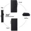 Ladies Purse, Large Capacity RFID Blocking Leather Women's Wallet with Multiple Card Slots and Zipper Coin Purse1pcsblack
