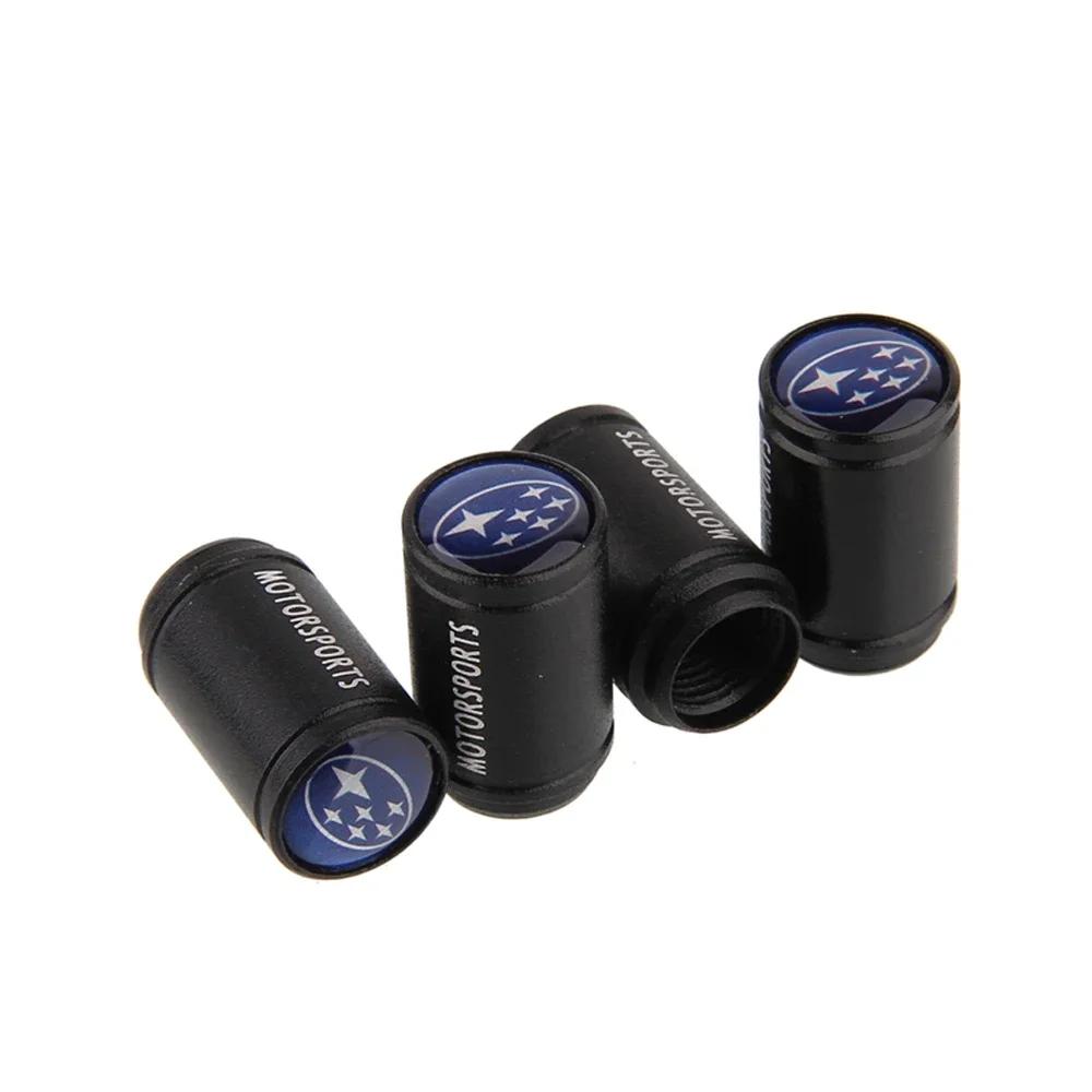 4PCS Aluminum Alloy Car Wheel Tire Valve Caps Covers Decoration For Subaru STI XV WRC WRX BRZ FORESTER IMPREZA LEGACY OUTBACK X555