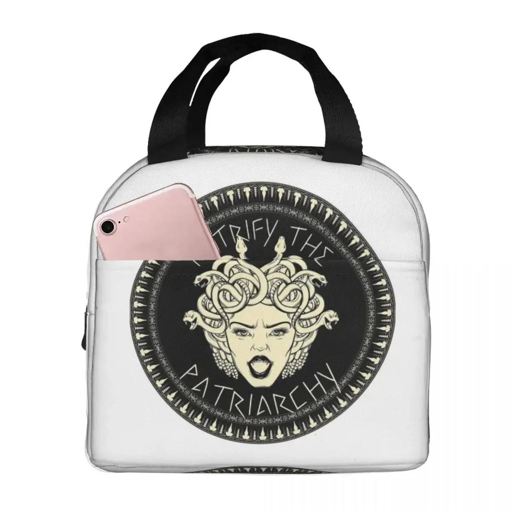 Design Medusa Gorgon Greek Mythology Insulated Lunch Bag for Kids School Cooler Thermal Food Box Tote Lunch Boxes Container