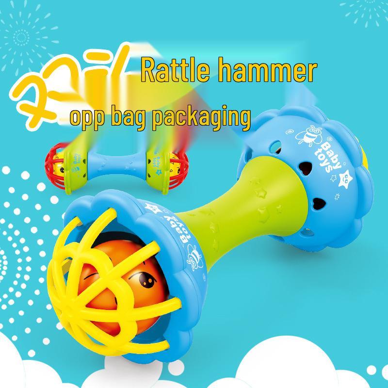 Soft Rubber Baby Teether and Rattle: Educational Toy for Infants 0-1 Year