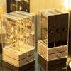 Transparent Makeup Cosmetics Jewelry Organizer Clear Lipstick Cosmetic Brush Box