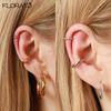Classic Zircon Earrings 925 Silver Needle Allergic Protection Star Golden Hoop Earrings for Women Birthday Fine Jewelry Gift