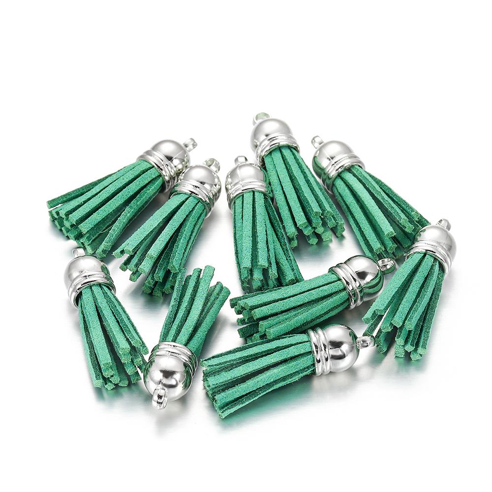 10/20Pcs 38mm Leather Tassel Fringe Keychain Strap Jewelry Fiber Fringe Suede Tassel Key Chains for DIY Jewelry Accessories