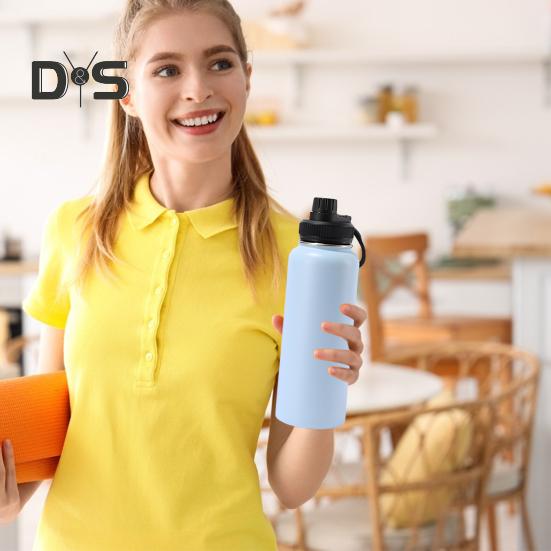 Stainless Steel Vacuum Cup 40oz Insulated Water Bottle Leak Proof Wide Mouth Thermal Flask Keep Cold Hot Beverage Tea Coffee Cup for Outdoor Sports