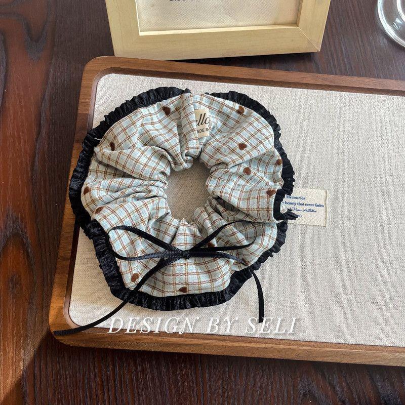 2025 Striped Ball Head Hair Tie: Large Intestine Style for High Ponytails