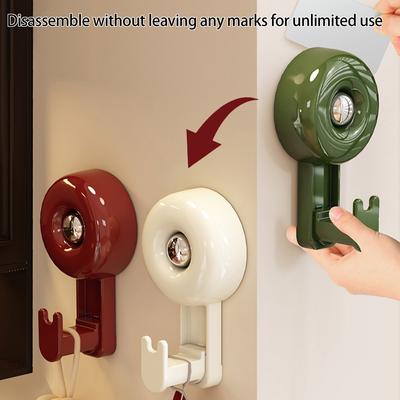 1PC Bathroom Towel Hook, Multi-functional Space-saving Suction Cup Wall Hook, Practical Hook