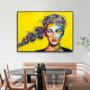 New Nordic Graffiti Art Figure Canvas Painting Unique Hairstyle Fashion Model Poster Office Living Room Home Decoration Mural No Frame