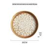 Handmade Rattan Round Light Luxury Tray for Picnic, Fruit, and Candy Storage in the Living Room or Restaurant.
