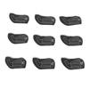 9PCS Club Head Covers Set Soft Fabric Shockproof Anti Slip Protective Headcovers for Iron Clubs Blac