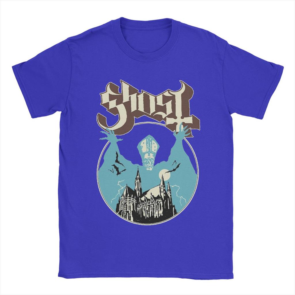 Humorous Ghost Band T-Shirt for Men O Neck 100% Cotton T Shirts Short Sleeve Tee Shirt Gift Idea Tops