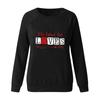 Women's Fashion Leisure Valentine's Day Print  Long Sleeve Pullover Top