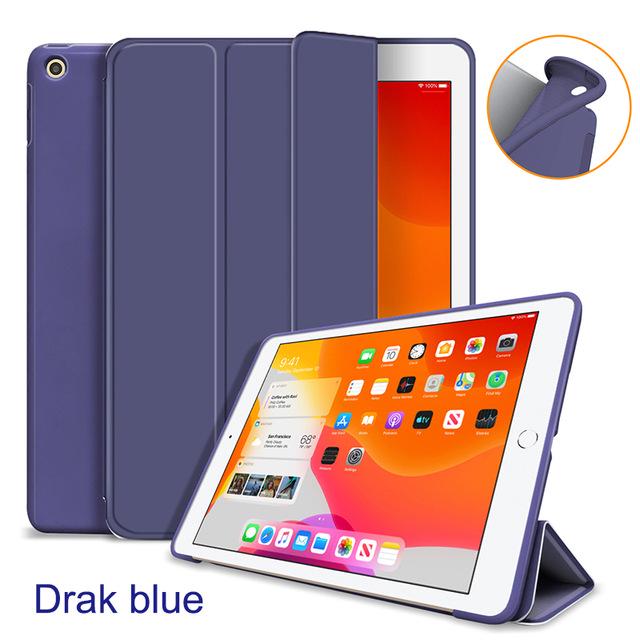 Capa com suporte triplo para iPad air 1 2 3 iPad pro 10.5 Capa Traseira de Silicone Macio ipad 2 3 4 7 8 9 pro 11 Geração Capa Protetora à Prova de Choque cover
