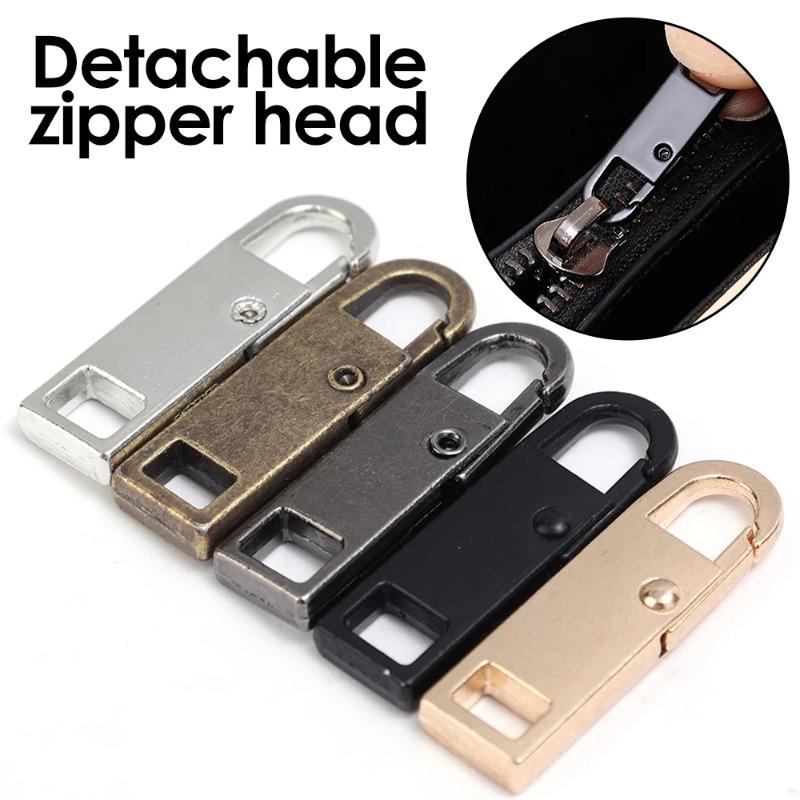 Clothing Replacement Metal Detachable Zipper Head Accessories Universal Zipper Patch Hanging Accessories Backpack Zipper Head