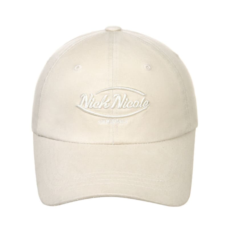 

NICK&NICOLE NICOLE ORIGINALS LOGO BALL cap_VINTAGE BEIGE FREE