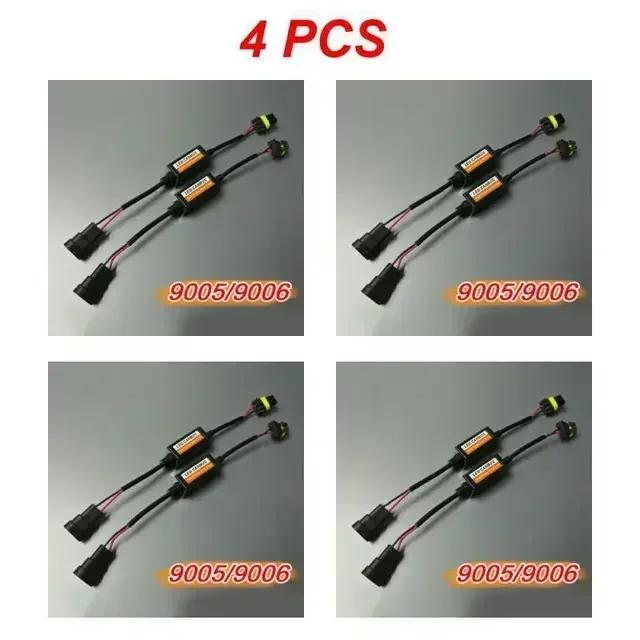 1~4PCS LED Canbus Decoder Car Headlights Error Free Resistor for SUV Fog Lights H4 H7 H1 H11 9006 9007 Adapter Anti-Flicker Tool