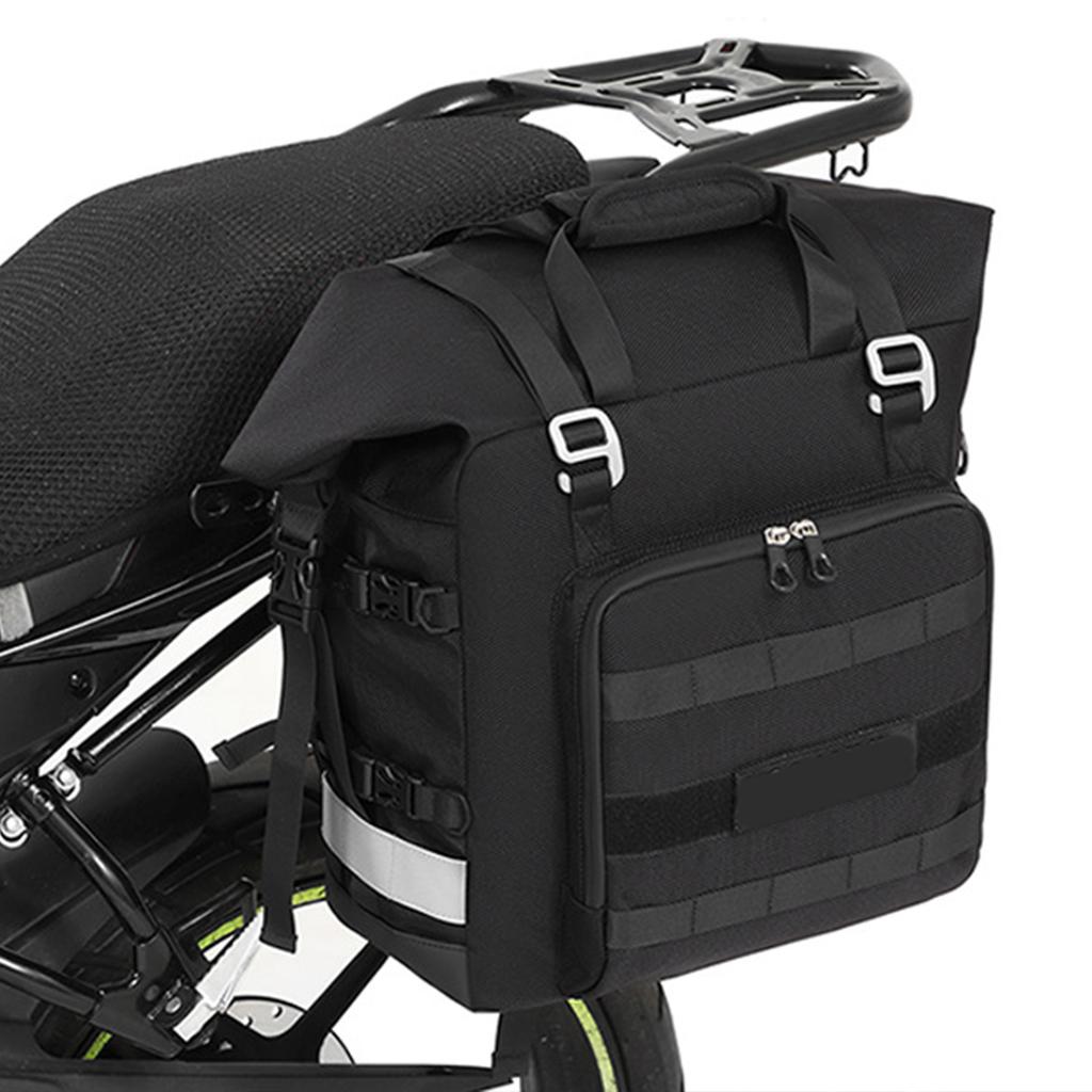 Vattentät Motorcykel Sidoväska Stor Kapacitet Motorcykel Sadelväskor Bakre Sidobagage Förvaringsväskor Lätt att Installera