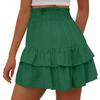 Falda de Verano para Mujer de Cintura Alta con Volantes Falda Linda Fluida Casual Cómoda Envolvente Playa Falda Plisada