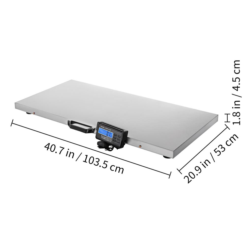 SucceBuy 880/1100Lbs Digital Livestock Scale Large Pet Vet Scale Stainless Steel Platform Elect Ronic Postal Shipping Scale