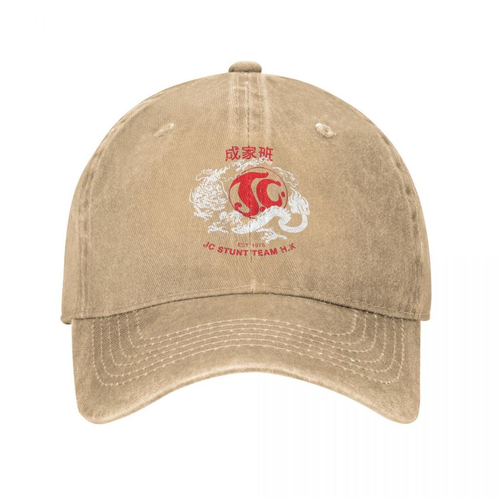 Jackie Chan Baseball Caps Casual Distressed Denim 1976 Jackie's Stunt Team Obscura Snapback Cap Unisex Adjustable Fit Caps Hat