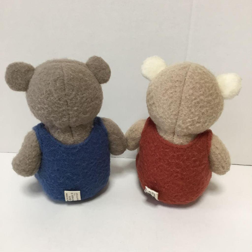 [USED] Mother Goose Forest Bear Teddy Bear Pair Plush Toy