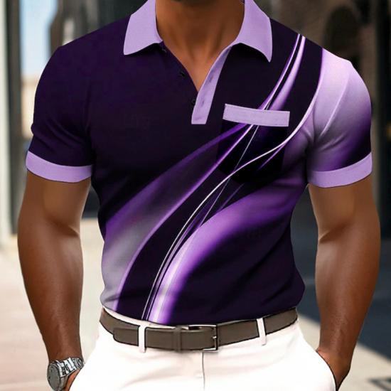 Men's casual polo shirt, short-sleeved, summer fashion, everyday top