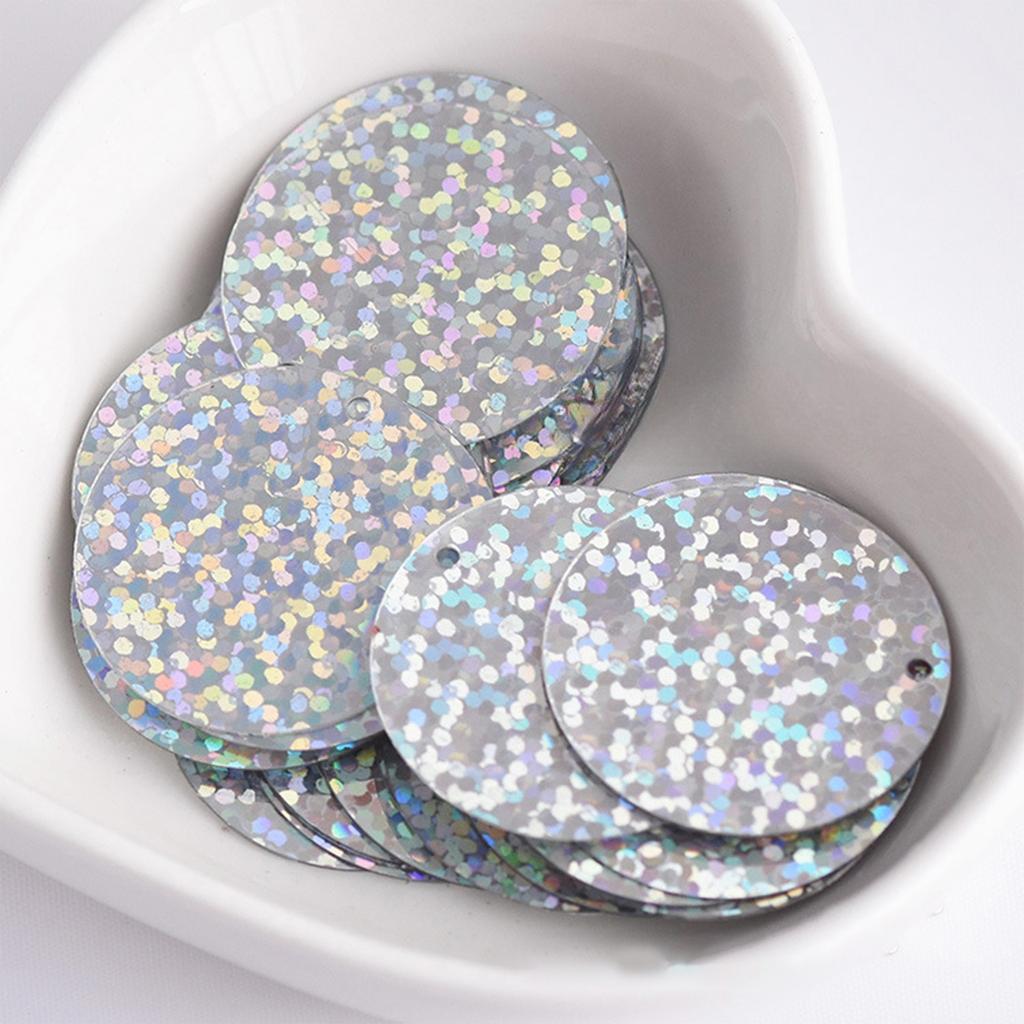 Séquins Ronds Larges 10g 30mm PVC Plats Paillettes DIY Séquins à Coudre Pour Mariage Artisanat Tissu Matériel
