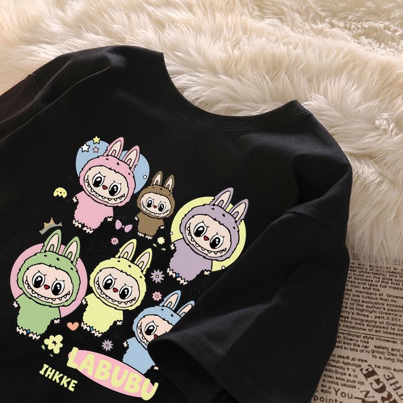 Korean women's clothing | oversized T-shirt | Labubu fashionable casual top