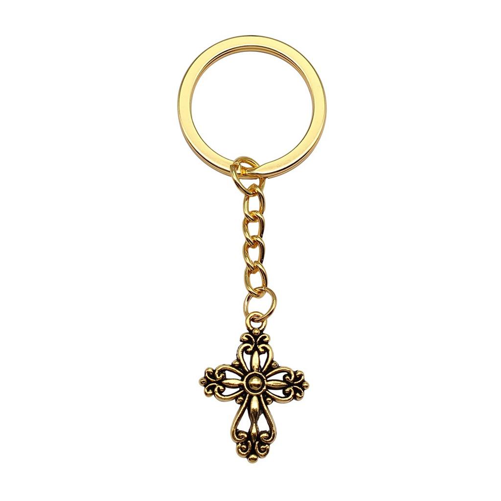 Portachiavi con Ciondolo Croce Ankh Amuleto Egiziano Portachiavi Anello 28mm