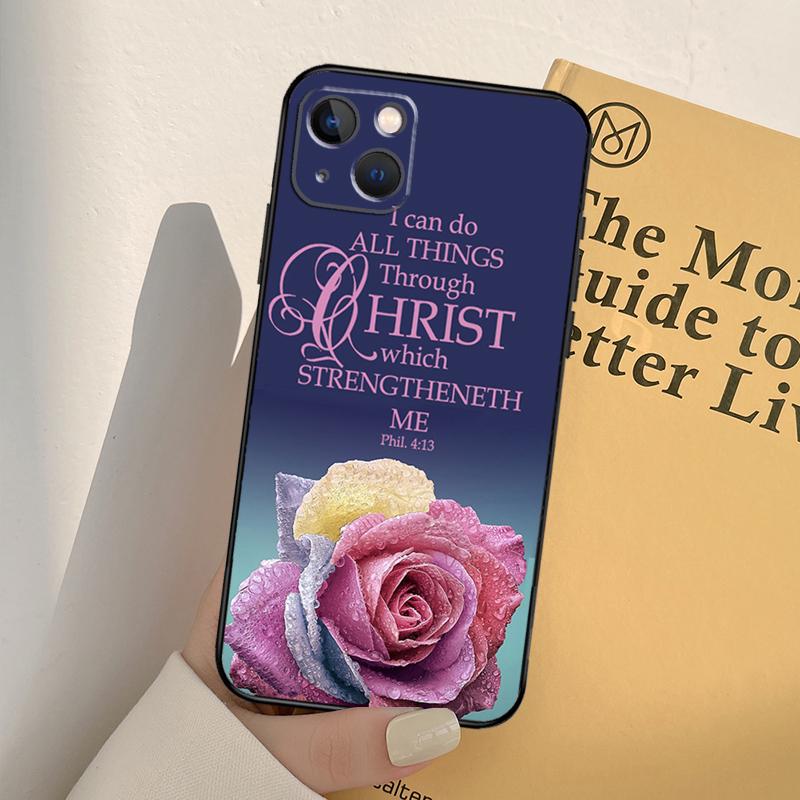 Christian Jesus Christ Bible Verse Phone Case For iPhone 17 16 14 13 12 11 15 Pro Max mini XR 16e 15 16 Plus 17 Air Full Cover