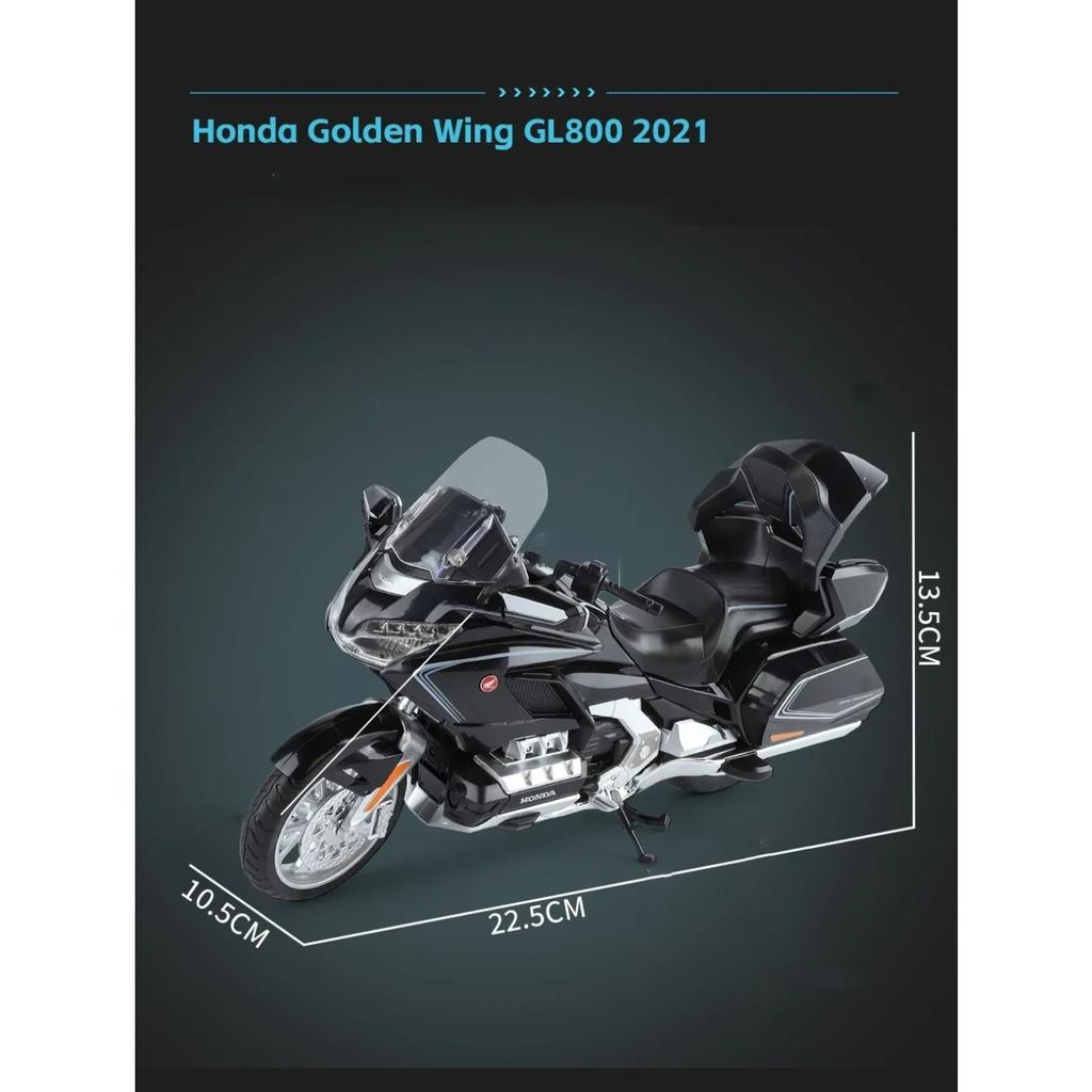 1/11 HONDA Gold Wing GL800 2021 Modello Moto in Lega Diecasts Metallo Moto da Turismo Ricreativo Modello Suono Luci Giocattolo per Bambini Regalo