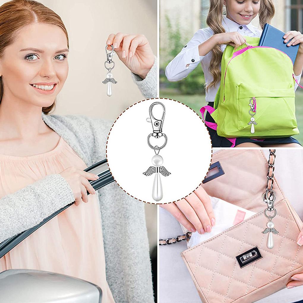 Key Chain Originality Sliver angel Keys Absorbing Ring Pendant Wedding Romantic Charming Fascinating Exquisite Ornament
