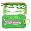 Retro Can Shape Jewelry Container Halloween Box 3D Printed Small Keepsake Box with Fish Decorative Gift for Women Shaped Holder Gothic Organizer