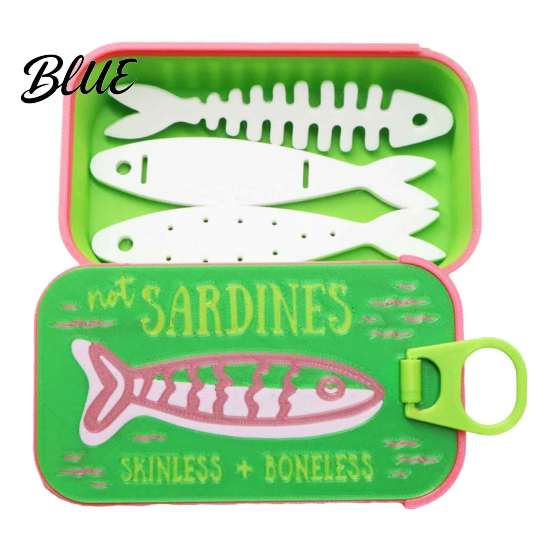 Retro Can Shape Jewelry Container Halloween Box 3D Printed Small Keepsake Box with Fish Decorative Gift for Women Shaped Holder Gothic Organizer