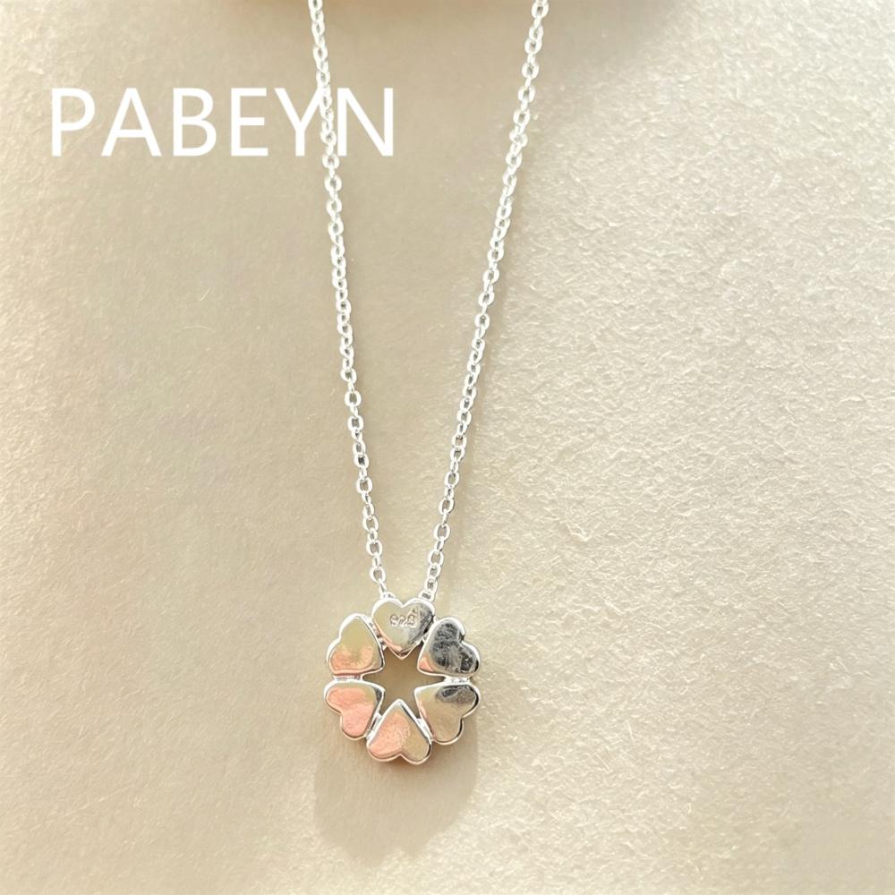 925 Sterling Silver Stylish Simple Round Heart Pendant Necklace Earrings Set, Birthday Anniversary Wedding Party Gift