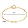 ALEXCRAFT Wholesale 6PCS 14K Gold Stainless Steel Bracelet Bangle Open Blank Wire Charm Bangle Bulk for Jewelry Making