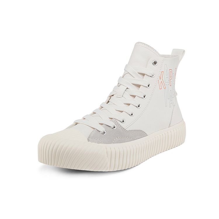 Kappa Leather Simple High-Top Sneakers Unisex Sneakers White K0BZ5VS01D-012