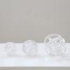 Creative Transparent Geometric Hand-made Glass Rope Hollow Coil Wound Ball Transparent Ornament Glass Craft Home Decoration