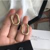 Fashion Gold Color Geometric U-Shape Hoop Earrings For Women Men Punk Hip-Hop Metal Round Circle Earring Party Jewelry Wholesale