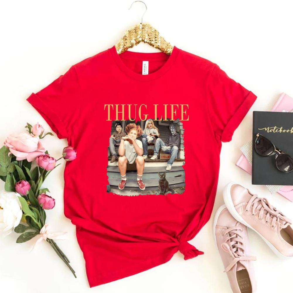 Thug Life Halloween Bad Witches T Shirt Retro Witches Movie Shirts Halloween Character Top Halloween Sanderson Sisters Gift S