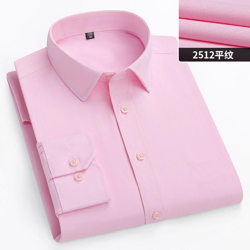 6XL Work Blue White Shirt Long Sleeves Men Formal Shirt Long Sleeve Office Solid Color Classic Striped Fashion Business Pocket